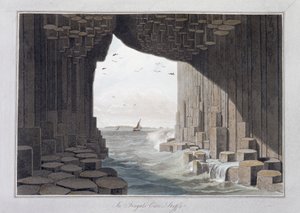 Fingal barlangjában, Staffában, Skóciában, 1829 alkotó: William Daniell