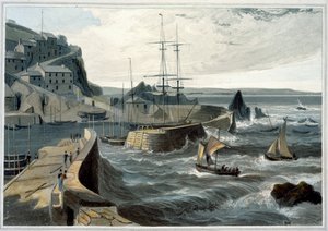 „Mevagissey, Cornwall”, 1825 alkotó: William Daniell