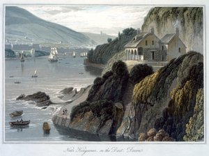 „Near Kingswear, on the Dart, Devon”, 1825 alkotó: William Daniell