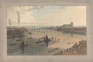 VI. tábla: London, a Westminster híd és az apátság alkotó: William Daniell