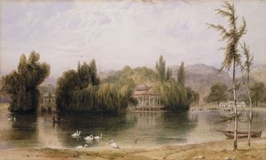 Jelenet a Virginia Water-en, 1827 alkotó: William Daniell