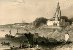 A Bernar Pagoda, Benares, 1835. alkotó: William Daniell