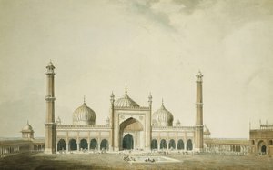 A Jama Masjid, Delhi, alkotó: William Daniell