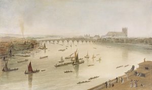 A Westminster-híd a Somerset House felől, 1805 alkotó: William Daniell
