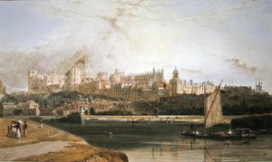 Windsori kastély (akvarell, papír) alkotó: William Daniell