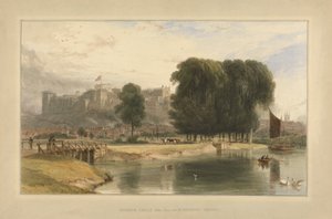 Windsori kastély Brocas Meadows közelében alkotó: William Daniell