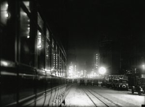 Éjszakai nézet a Times Square közelében, 1919-20 körül alkotó: William Davis Hassler