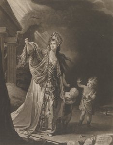 Mrs. Yates Médea karakterében, 1771. alkotó: William Dickinson