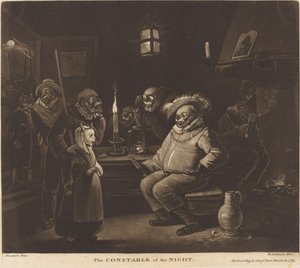 Az éjszaka rendőre alkotó: William Dickinson after Egbert van Heemskerck
