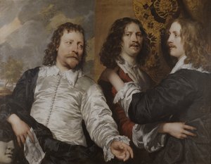 A művész portréja Nicholas Lanier-vel és Sir Charles Cotterellel, 1636 körül (olaj, vászon)