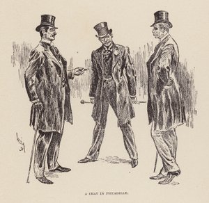 Beszélgetés a Piccadillyn (metszet) alkotó: William Douglas Almond