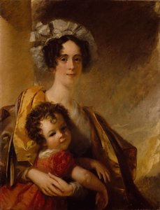 John Clerk Maxwell asszony, Frances Cay és fia, James, 1833.