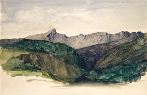 Tanulmány egy távoli hegyláncról, 1860 alkotó: William Dyce