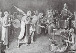 Ningirsu imádata (litográfia) alkotó: William Edward (after) Wigfull