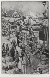 Bizánc kikötője a 11. században (litho) alkotó: William Edward (after) Wigfull