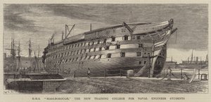 HMS Marlborough, a haditengerészeti mérnökhallgatók új kiképző főiskolája alkotó: William Edward Atkins