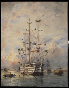 HMS Victory (akvarell) alkotó: William Edward Atkins