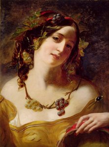 A Bacchante (olaj, farostlemez) alkotó: William Etty