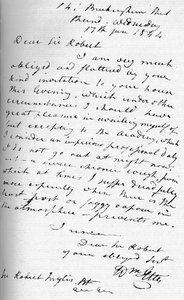 William Etty levele, 1844. január 17., 1904 alkotó: William Etty