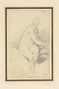 Ülő akt. alkotó: William Etty