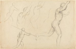 Tanulmányok futó férfiakról alkotó: William Etty