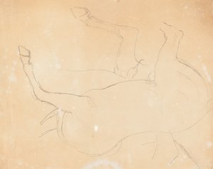 Egy ló tanulmányozása [verso] alkotó: William Etty