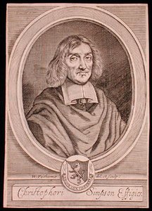 Christopher Simpson portréja (1605-69 körül) (metszet)
