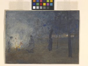 Égő levelek (akvarell papíron)