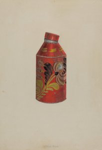 Toleware Tea Caddy, c. 1938. alkotó: William Frank