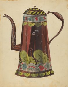 Toleware ón kávéfőző, c. 1937.