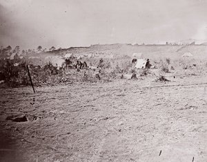Távoli kilátás Fort Bradyre, kb. 1865.