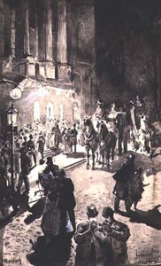 A Líceum ajtaja, Edinburgh (tinta és kínai fehér) alkotó: William G. Burn-Murdoch