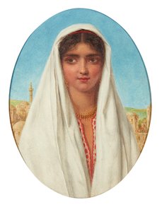 Egy arab lány portréja (olaj, panel)