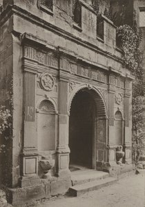 Ajtó, veranda a Gate House-nál, Kenilworth (f/w fotó)