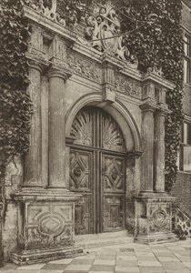 Doorway, The North Doorway, Hatfield House, Herts (b/w photo) alkotó: William Galsworthy Davie