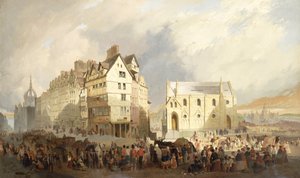 Kilátás a gyepes piacra, Edinburgh