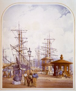 Waterloo Docks, a „Modern Liverpool Illustrated”-ből, William Gavin Herdman és James Orr Marples metszete, A. Pickering leírásaival, 1864-ben megjelent