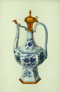 Ewer, Wan Li korszaka, kínai, Augsburg-hegygel (színes litó) alkotó: William Gibb