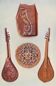 Hangszerek: Cetera (színes litográfia)