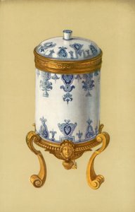 Toalett-edény, St Cloud, Ormolu Mount (színes litho) alkotó: William Gibb