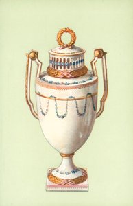 Váza, Meissen, Marcolini-korszak (színes litho)