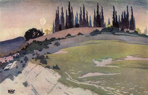 A félhold elmúlása, Umbria (színes litó)
