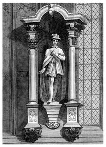 VI. Edward szobra a Guildhall-kápolna elejéről, London City, 1886.