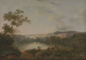 Kilátás a tóra halászokkal alkotó: William Groombridge