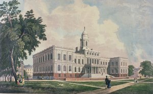 Városháza, metszet, nyomtatás és színezés: I. Hill, 1826.