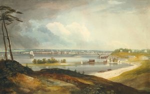 New York a Heightsból Brooklyn mellett, kb. 1820-23.