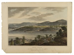 West Point, No. 16 of the Hudson River Port-Folio, metszett I. Hill, dátum nélküli