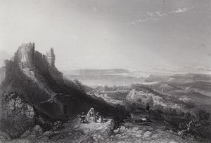 Tiberias-tó (metszet) alkotó: William H. Bartlett