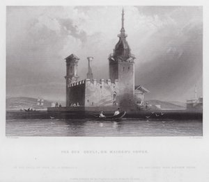 A Guz Couli, avagy a Leánytorony (metszet) alkotó: William H. Bartlett
