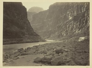 Colorado River, Kanab Mouth, Looking West, 1872.